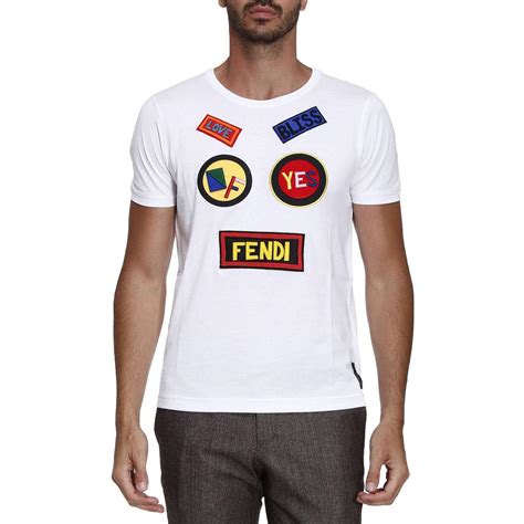 fendi t shirt men white|fendi diagonal t shirt.